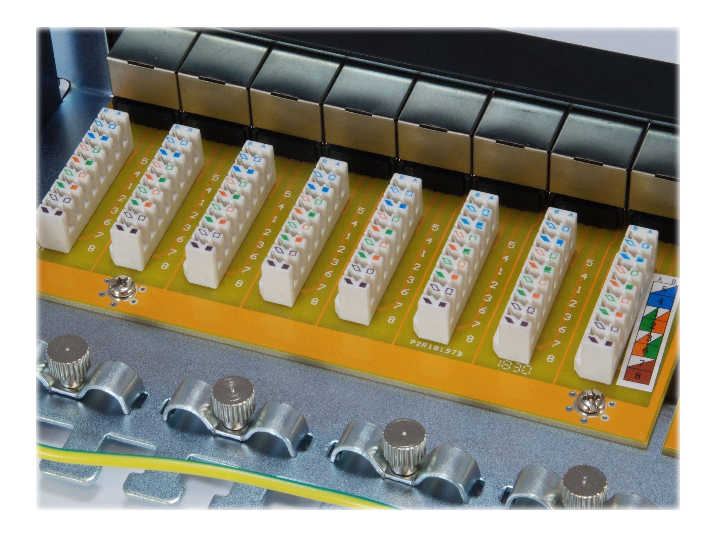 Equip Pro - Patch Panel - CAT 6a - RJ-45 X 24 - Schwarz - 1U - 48.3 cm (19")24-Port Cat.6A Geschirmtes Patch Panel - Schwarz