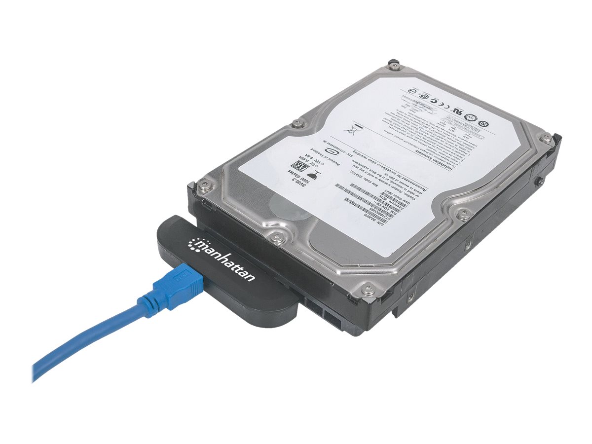 Manhattan USB-A to SATA 2.5" Adapter Cable, 42cm, Male to Male, 5 Gbps (USB 3.2 Gen1 aka USB 3.0)Supports 48-bit LBA - SuperSpeed USB -  - Blister - Speicher-Controller - SATA 6Gb/s - USB 3.0