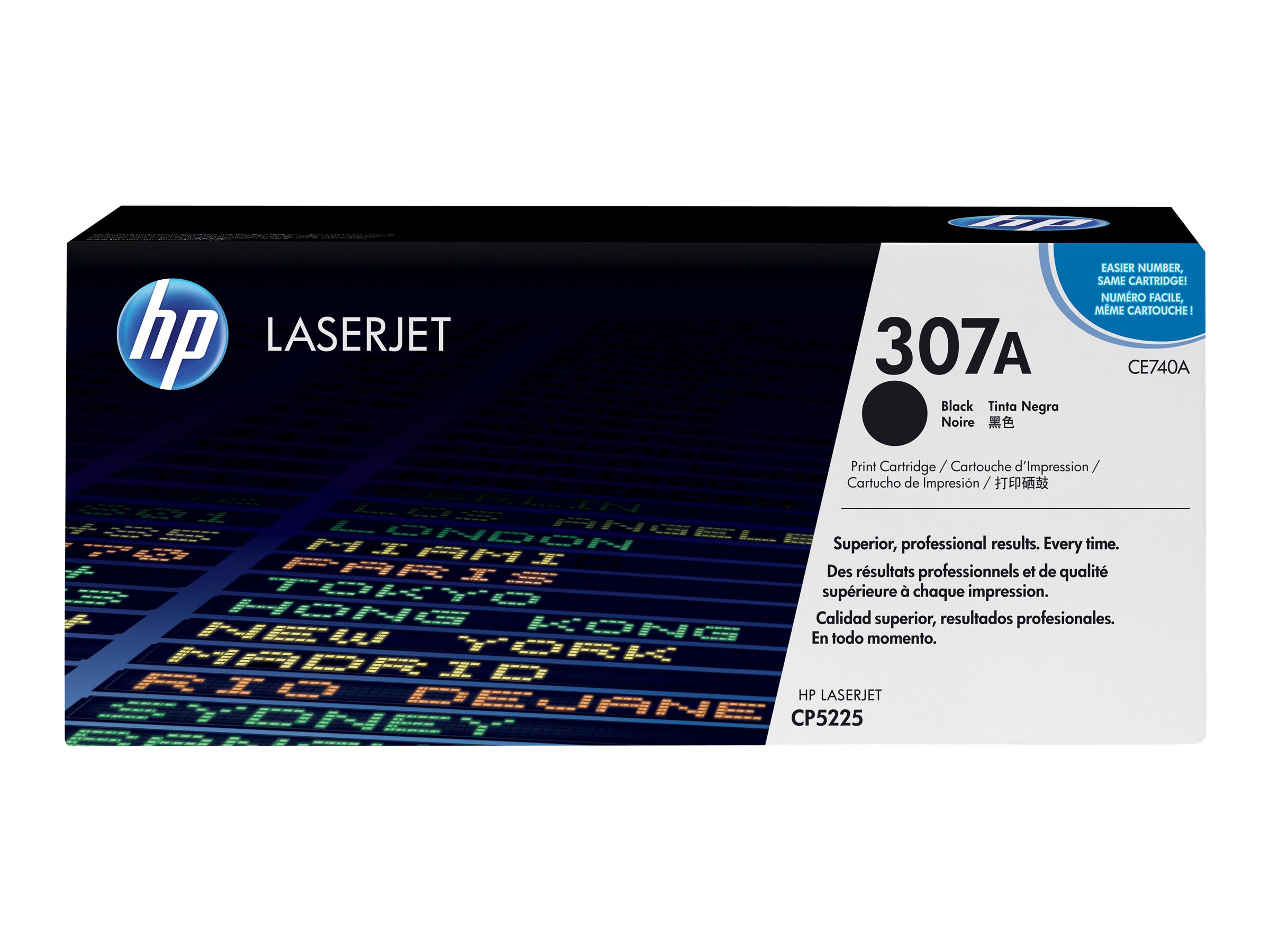 HP 307A - Schwarz - original - LaserJet - Tonerpatrone (CE740A)für Color LaserJet Professional CP5225 - CP5225dn - CP5225n