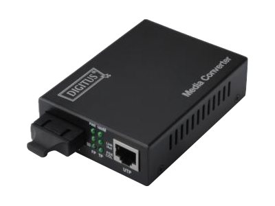 DIGITUS Gigabit Medienkonverter, RJ45 / SC1GbE - 10Base-T - 1000Base-LX - 100Base-TX - 1000Base-T - RJ-45 / SC Single-Modus - bis zu 10 km - 1310 nm