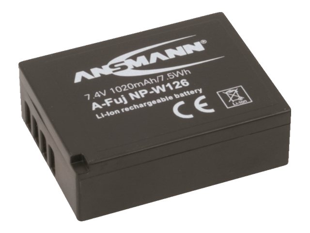 Ansmann A-Fuji NP-W 126 - Batterie - Li-Ion1020 mAh - für Fujifilm X Series X100 - X-A10 - X-A3 - X-A5 - X-E2S - X-E3 - X-H1 - X-Pro2 - X-T10 - X-T2 - X-T20