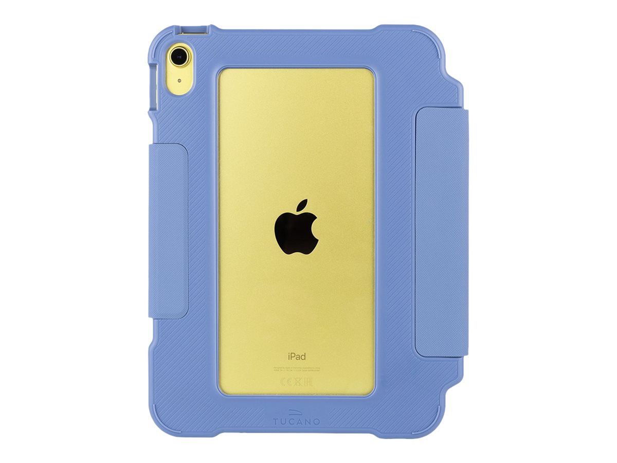 TUCANO Alunno - Flip-Hülle für Tablet - widerstandsfähig - recycelter Kunststoff, Thermoplastisches Polyurethan (TPU)transparentes Polycarbonat - hellblau - für Apple 10.9-inch iPad Wi-Fi + Cellular
