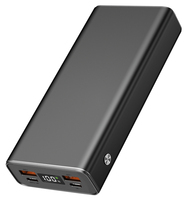 2GO Alu 20, 20000 mAh, Power Delivery, 42,5 W, Schwarz