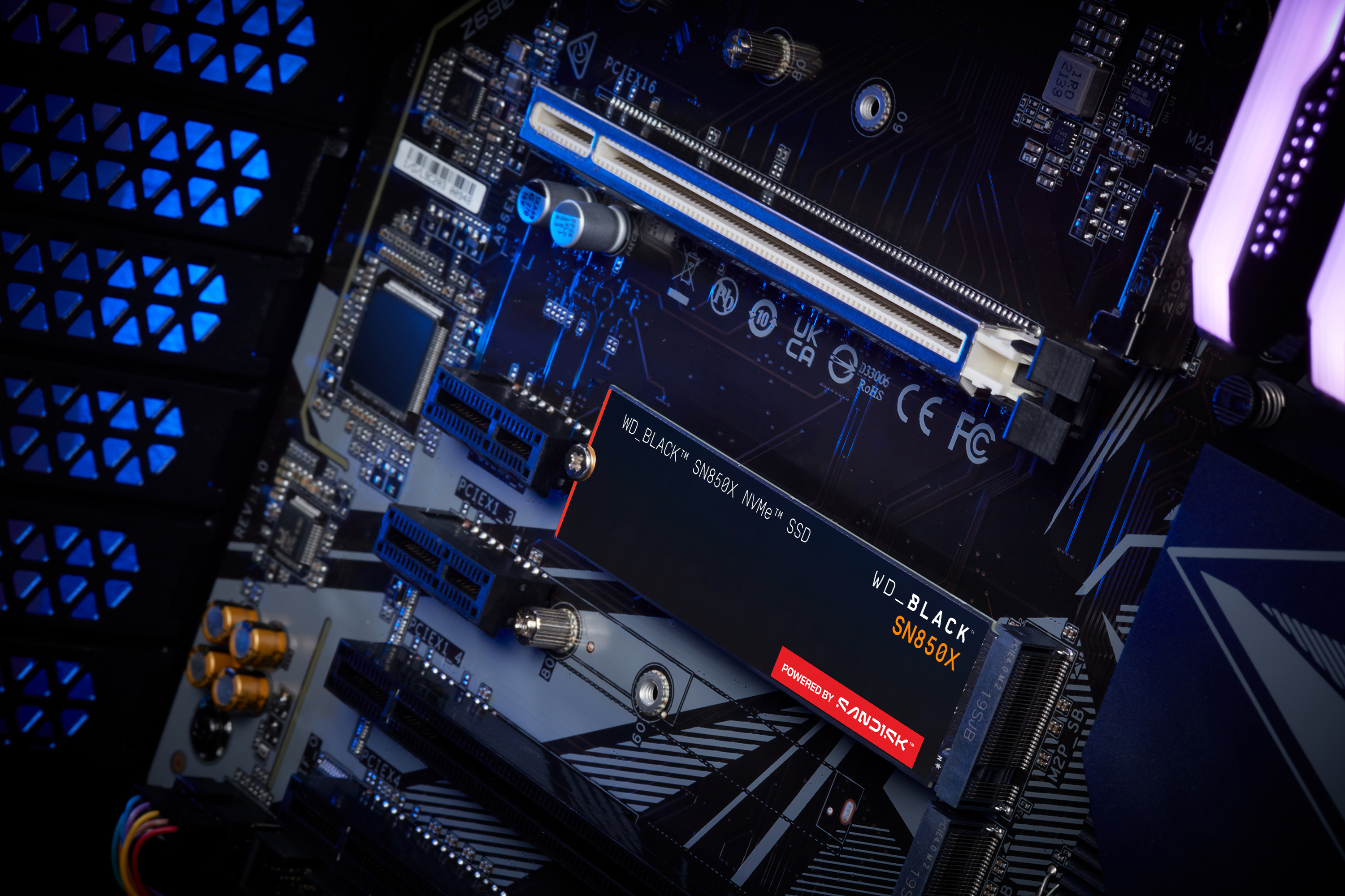 WD_BLACK SN850X WDS100T2X0E - SSD - verschlüsselt - 1 TB - intern - M.2 2280 - PCIe 4.0 x4 (NVMe)TCG Opal Encryption 2.01 - für Sony PlayStation 5