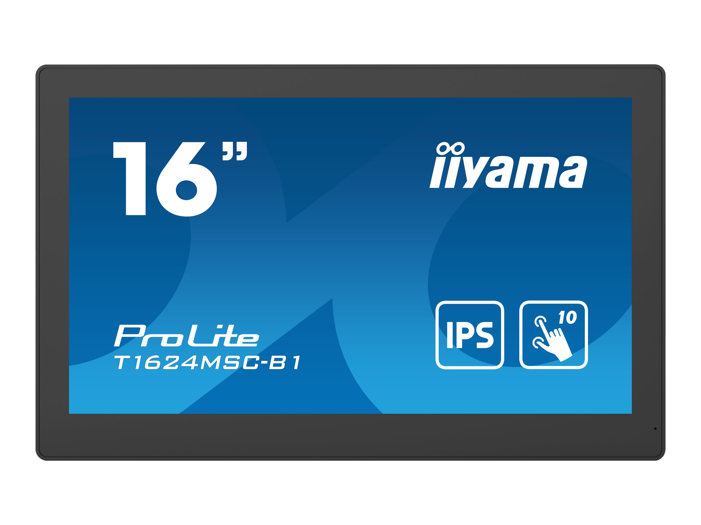 Iiyama ProLite T1624MSC-B1 - LED-Monitor - 39.5 cm (15.6")Touchscreen - 1920 x 1080 Full HD (1080p) - IPS - 450 cd/m² - 800:1 - 25 ms - HDMI - Lautsprecher - Schwarz - Matte