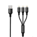 2GO 3in1 USB Ladekabel 3x Lightning Nylon schwarz - Kabel - Digital/Daten