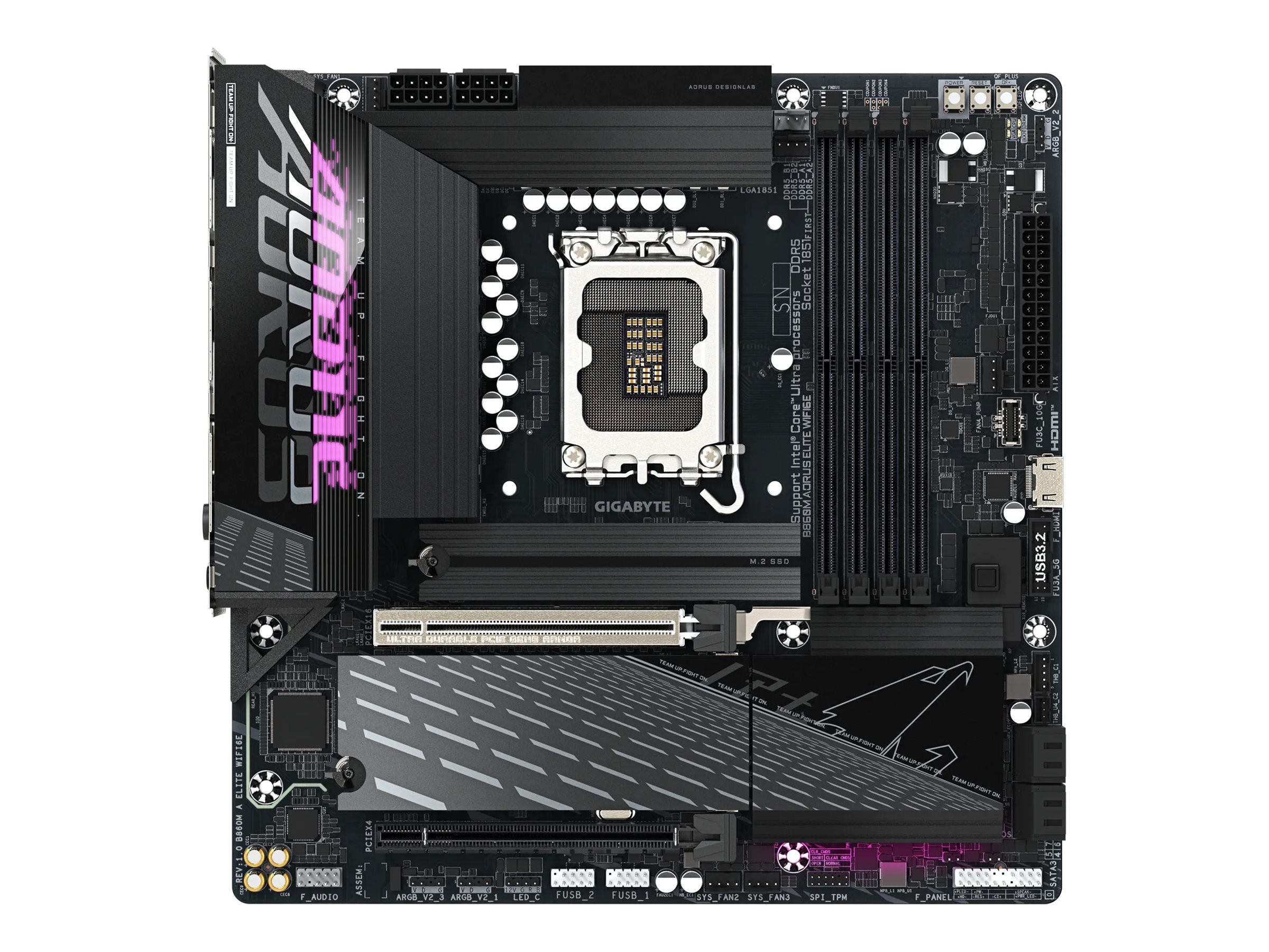 Gigabyte AORUS B860M ELITE WIFI6E - Motherboard - micro ATX - LGA1851 Sockel - AMD B850 Chipsatz - USB-C 3.2 Gen 1, USB 3.2 Gen 2, USB 3.2 Gen 1, USB4 - Bluetooth, Wi-Fi 6E, 2.5 Gigabit LAN - Onboard-