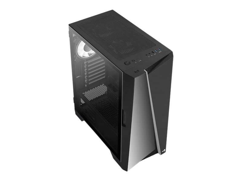 AEROCOOL ADVANCED TECHNOLOGIES AeroCool Mirage-G-BK-v1 - Mid tower - ATX - Seitenteil mit Fenster (gehärtetes Glas)keine Spannungsversorgung (ATX) - Schwarz - USB/Audio