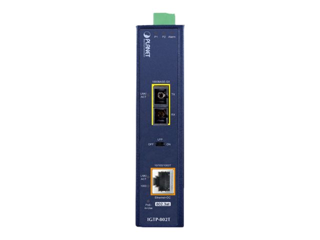 Planet IGTP-80xT Series IGTP-802T - Medienkonverter1GbE - 10Base-T - 1000Base-SX - 100Base-TX - 1000Base-T - SC multi-mode / RJ-45 - bis zu 550 m