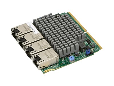 Supermicro AOC-MTG-I4TM - Netzwerkadapter - 10GbEthernet x 4 - für SuperServer 7088B-TR4FT; SuperStorage Server 2028R-DN2R20L - 2028R-DN2R40L - 6048R-E1CR90L