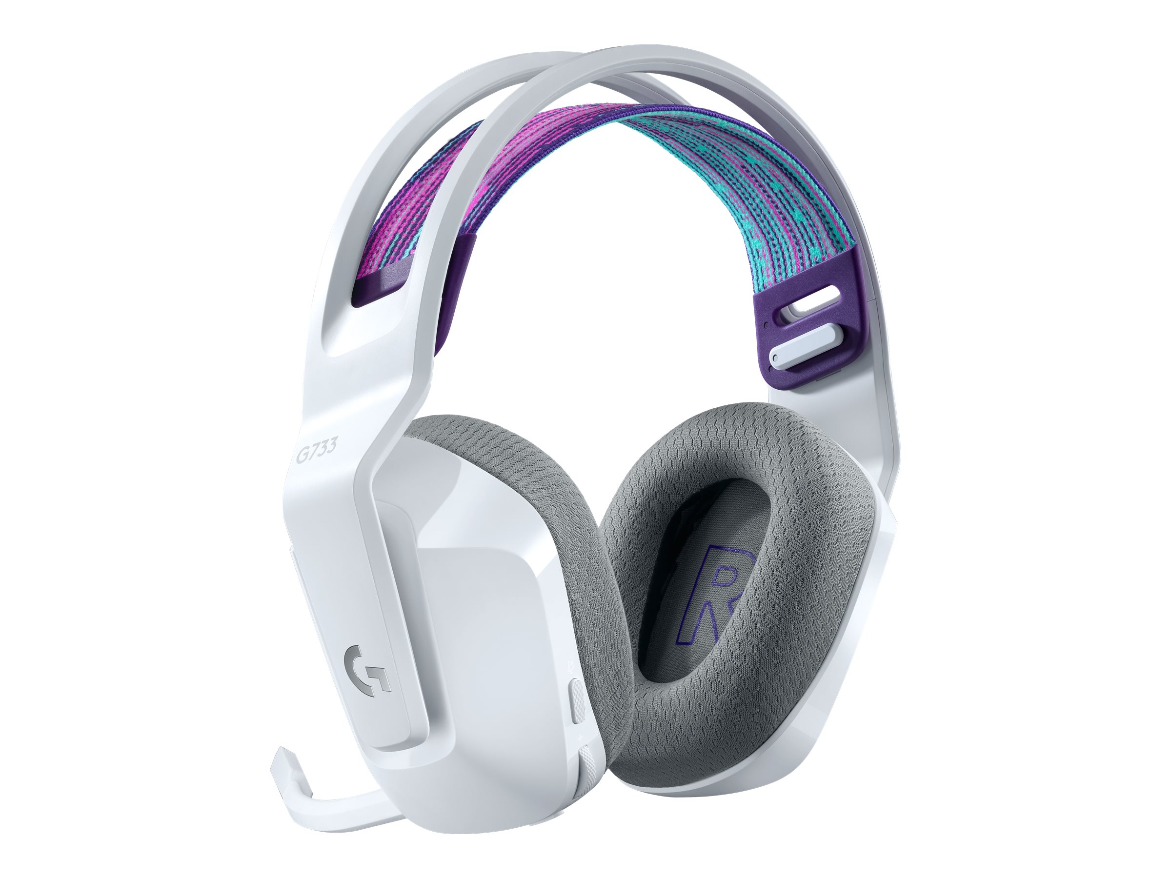Logitech G G733 LIGHTSPEED Wireless RGB GamingHeadset - Headset - ohrumschließend - 2,4 GHz - kabellos - weiß