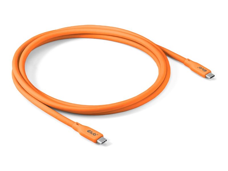 Club 3D Lifestyle USB-C Kabel PD 240W,20Gbps 2m orangeUSB4 - 2 m - 4K60Hz-Unterstützung - unterstützt bis zu 240W Leistungsabgabe - Datenübertragungsrate von bis zu 20 Gbps - Fast Power Charging (240W