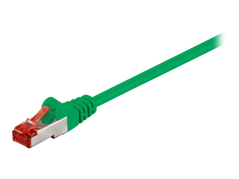 Goobay Patch-Kabel - RJ-45 (M) zu RJ-45 (M)50 cm - SFTP - PiMF - CAT 6 - geformt - ohne Haken - grün