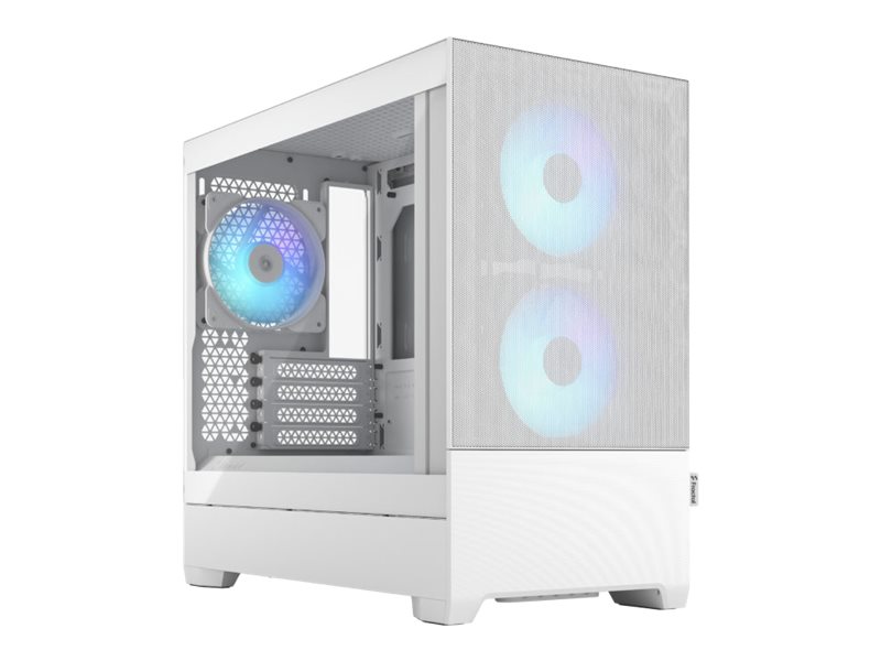 Fractal Design Pop Mini Air RGB - Tower - micro ATX - Seitenteil mit Fenster (gehärtetes Glas)keine Spannungsversorgung (ATX) - White TG Clear Tint - USB/Audio - für Fractal Design Model D - Type D