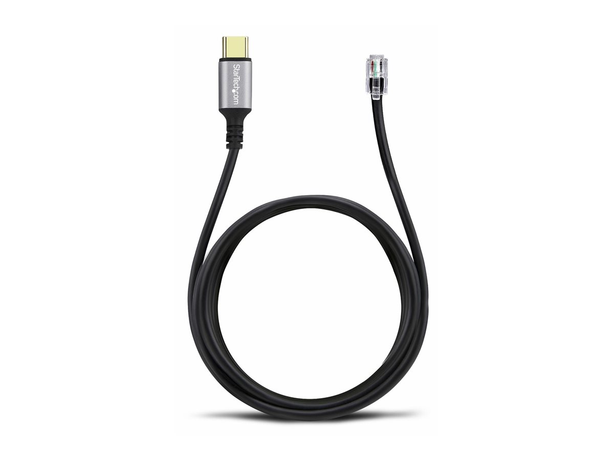 StarTech.com USB-C to RJ9 Adapter for OfficePhone Handset or Wired/Wireless Headset - Use Existing Landline Hardware - 6ft/1.8m - For Laptop/Desktop Computer/Mobile - Headsetadapter - USB-C männlich z
