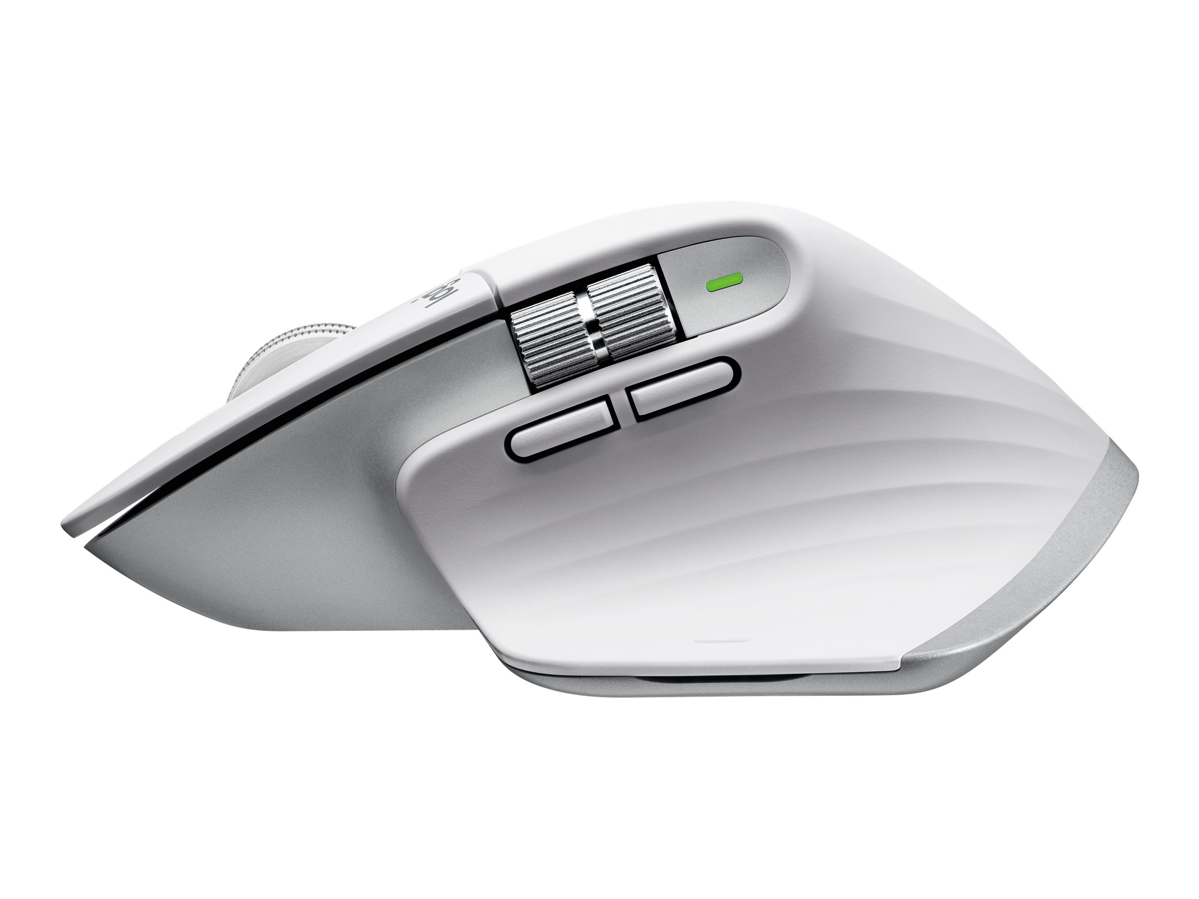 Logitech Master Series MX Master 3S - Mausergonomisch - optisch - 7 Tasten - kabellos - Bluetooth - 2.4 GHz - Logitech Logi Bolt USB-Empfänger - Pale Gray