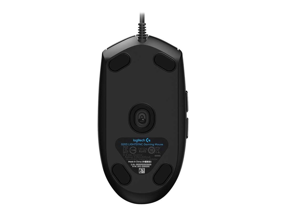 Logitech Gaming Mouse G203 LIGHTSYNC - Mausoptisch - 6 Tasten - kabelgebunden - USB - Blau