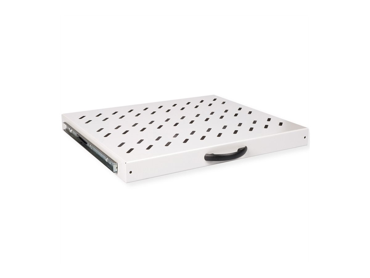 ROLINE Rack-Schieberegal - 350 mm tief, Tragfähigkeit 25 kg - RAL 7035, Hellgrau - 1U - 48.3 cm (19")für P/N: 26.21.0068 - 26.21.0083 - 26.21.0085 - 26.21.0087 - 26.21.0089 - 26.21.0091 - 26.21.0092