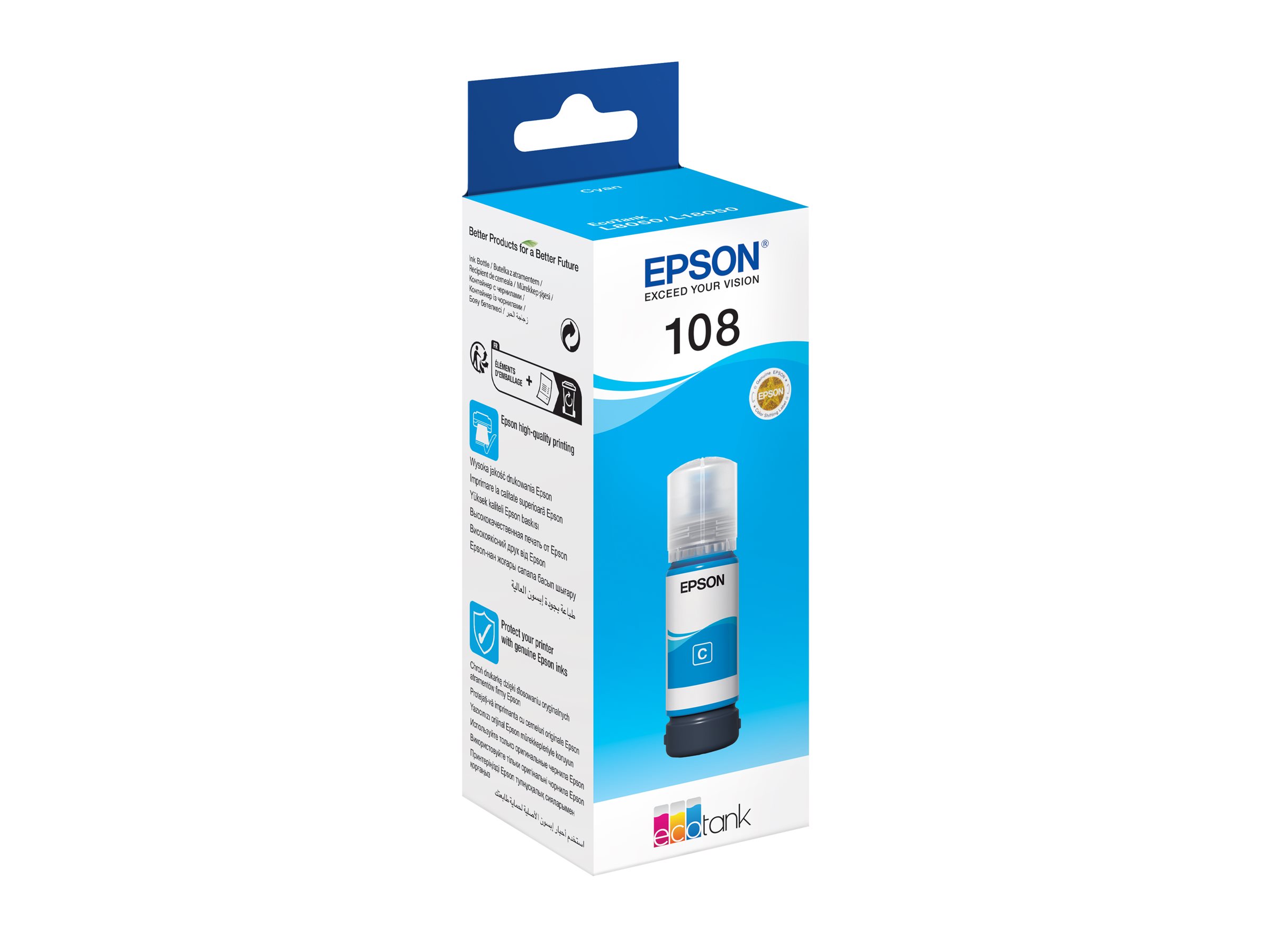 Epson EcoTank 108 - 70 ml - Cyan - originalNachfülltinte - für Epson L18050; EcoTank L8050