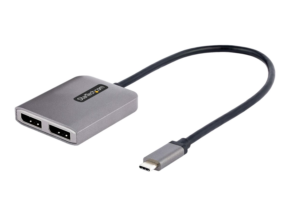 StarTech.com 2-Port USB-C auf DisplayPort AdapterMST Hub 5K 60Hz - Video-/Audio-Splitter - 2 x DisplayPort - Desktop