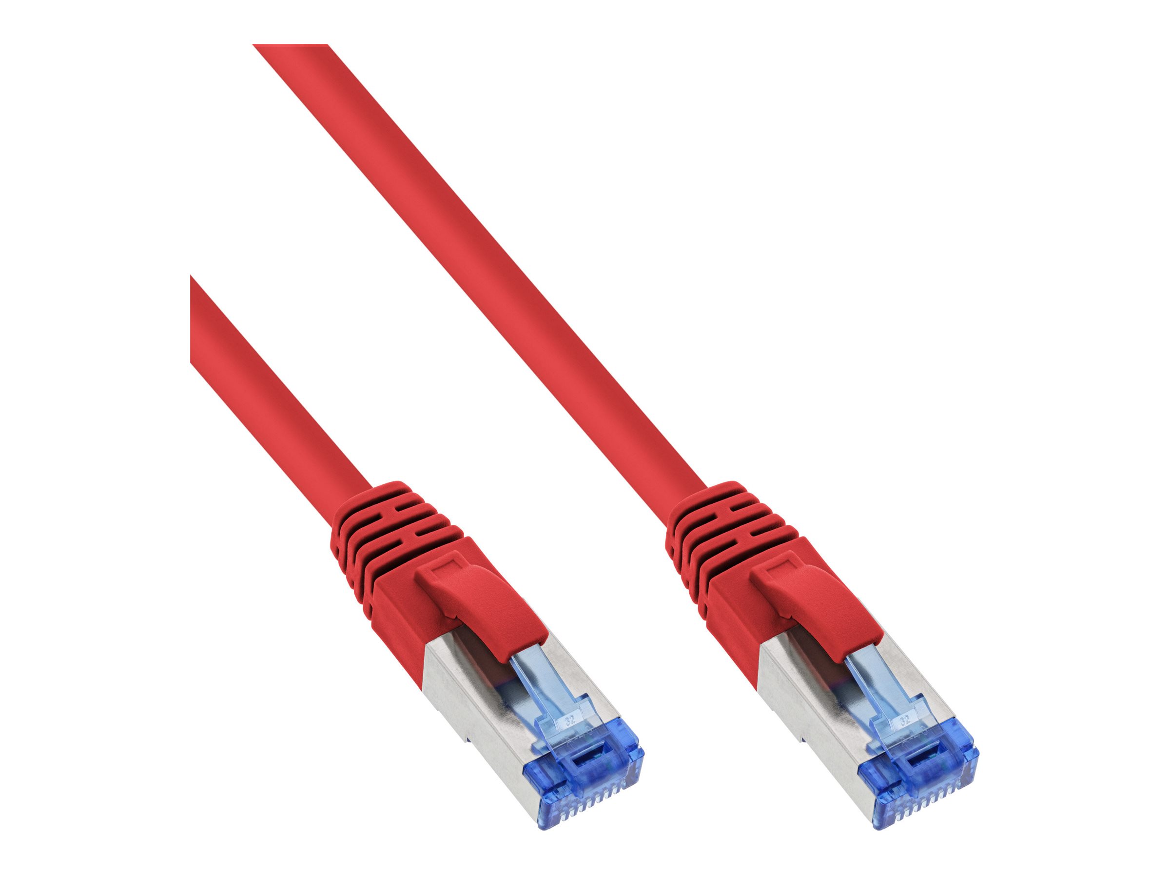 InLine Patchkabel - S/FTP (PiMf) - Cat.6A - halogenfrei - rot - 20m20 m - SFTP - PiMF - CAT 6a - geschirmt - halogenfrei - Rot