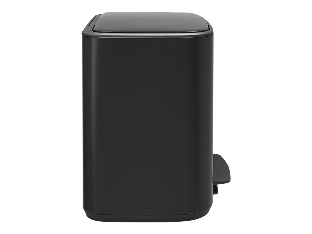 Brabantia Bo Pedal Bin - Mülleimer - Klappdeckel33 L - Fußpedal - Mülltrennung - mattschwarz