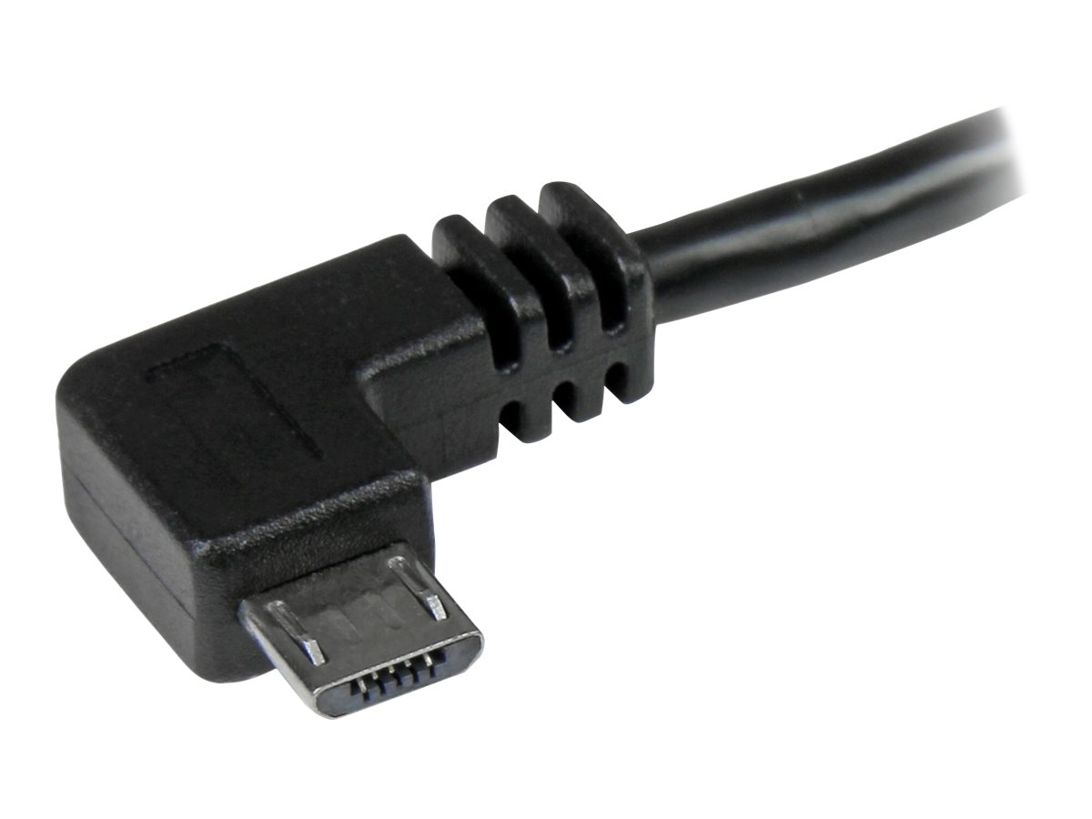 StarTech.com StarTech Micro USB Kabel mit rechts gewinkelten Anschlüssen - Stecker/Stecker - 1m - USB A zu Micro B Anschlusskabel - USB-Kabel - Micro-USB Typ B (M)zu USB (M) - USB 2.0 - 1 m - rechtwin