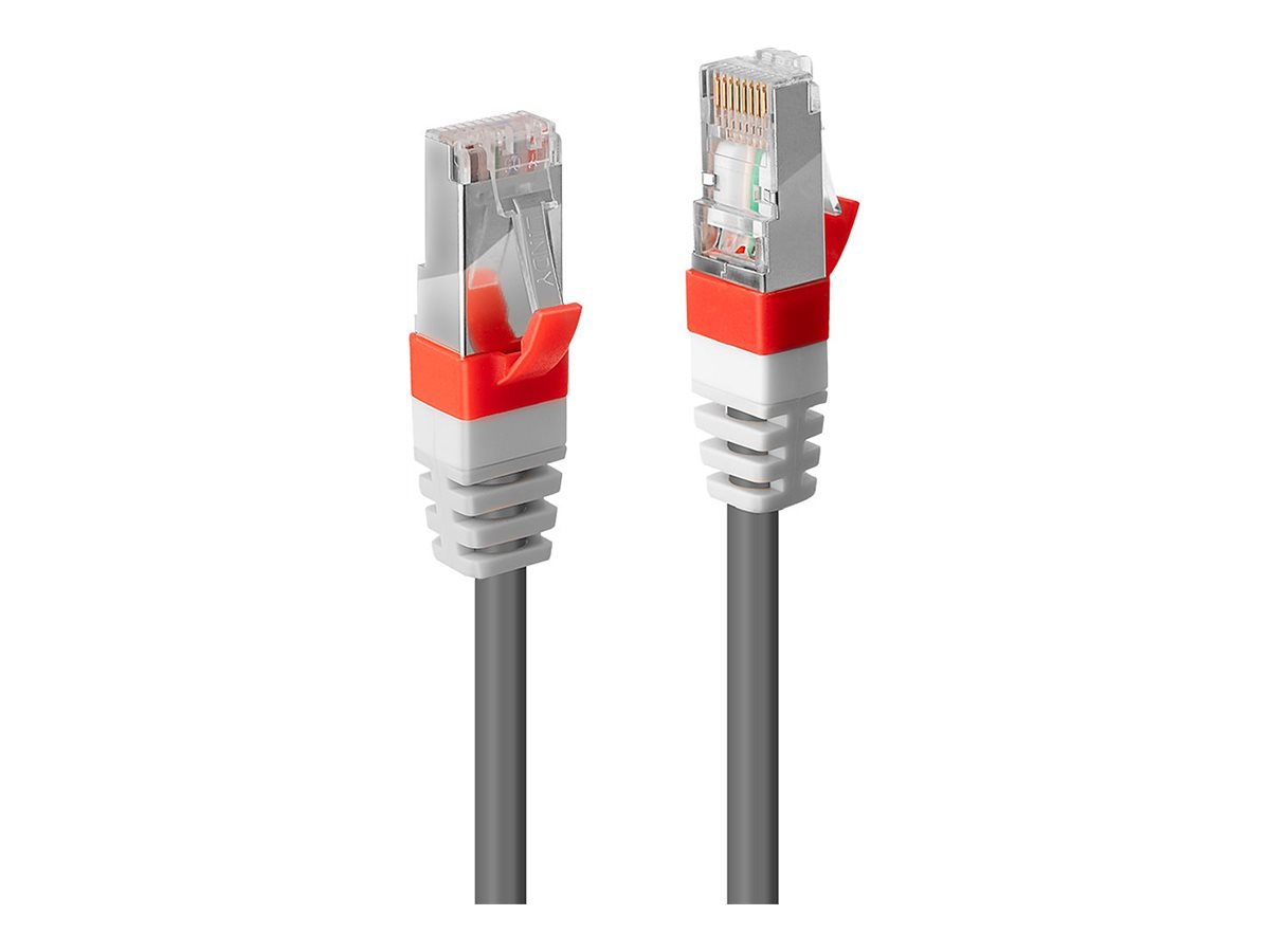 Lindy Patch-Kabel - RJ-45 (M) zu RJ-45 (M)30 cm - SSTP-Kabel - CAT 6a - halogenfrei - geformt - verseilt - Grau