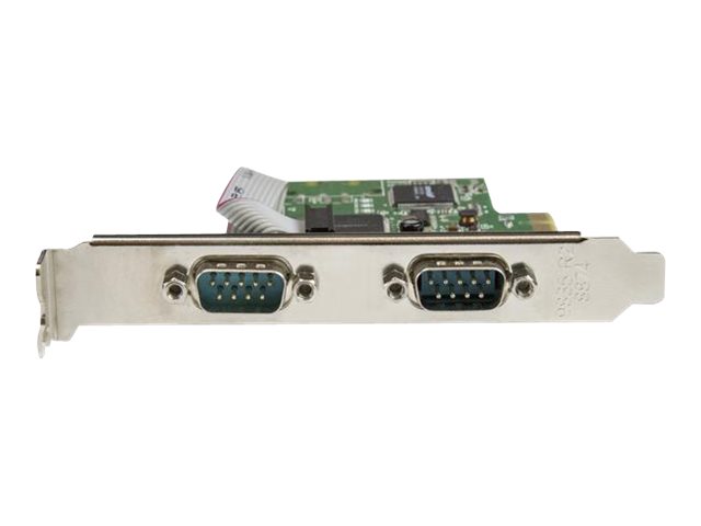 StarTech.com Startech 2 Port PCI Express Seriell Karte mit16C1050 UART - RS232 - PCIe Seriell mit Dual Channel 16C1050 UART - Serieller Adapter - PCI Express x1 Low-Profile - RS-232 x 2