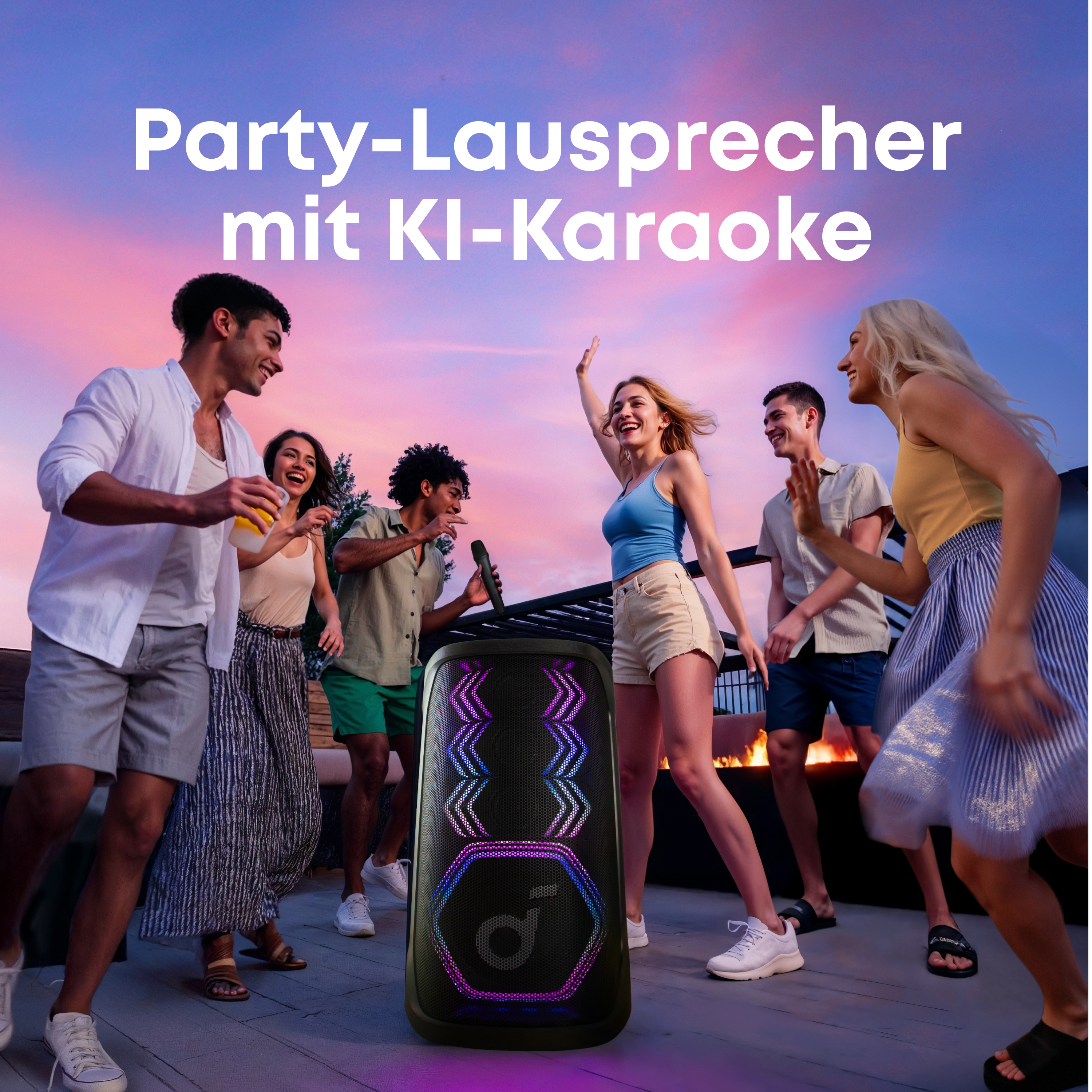 Anker Innovations Soundcore Rave 3S - Party-Lautsprecher - tragbarkabellos - Bluetooth - App-gesteuert - 200 Watt - zweiweg