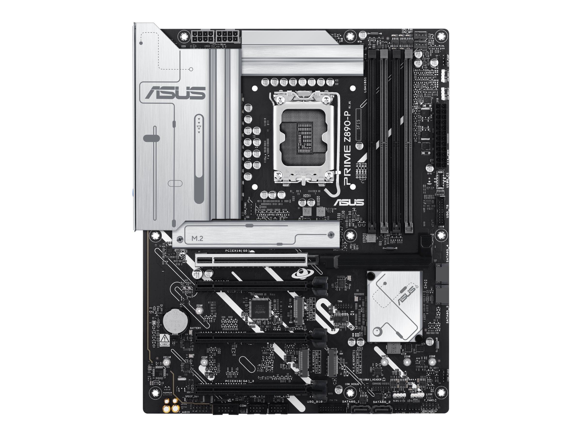 ASUS PRIME Z890-P - Motherboard - ATX - LGA1851 Sockel - Z890 Chipsatz - USB-C 3.2 Gen 2x2, USB 3.2 Gen 2, USB 3.2 Gen 1, USB-C 3.2 Gen 1 - 2.5 Gigabit LAN - Onboard-Grafik (CPU erforderlich)HD Audio