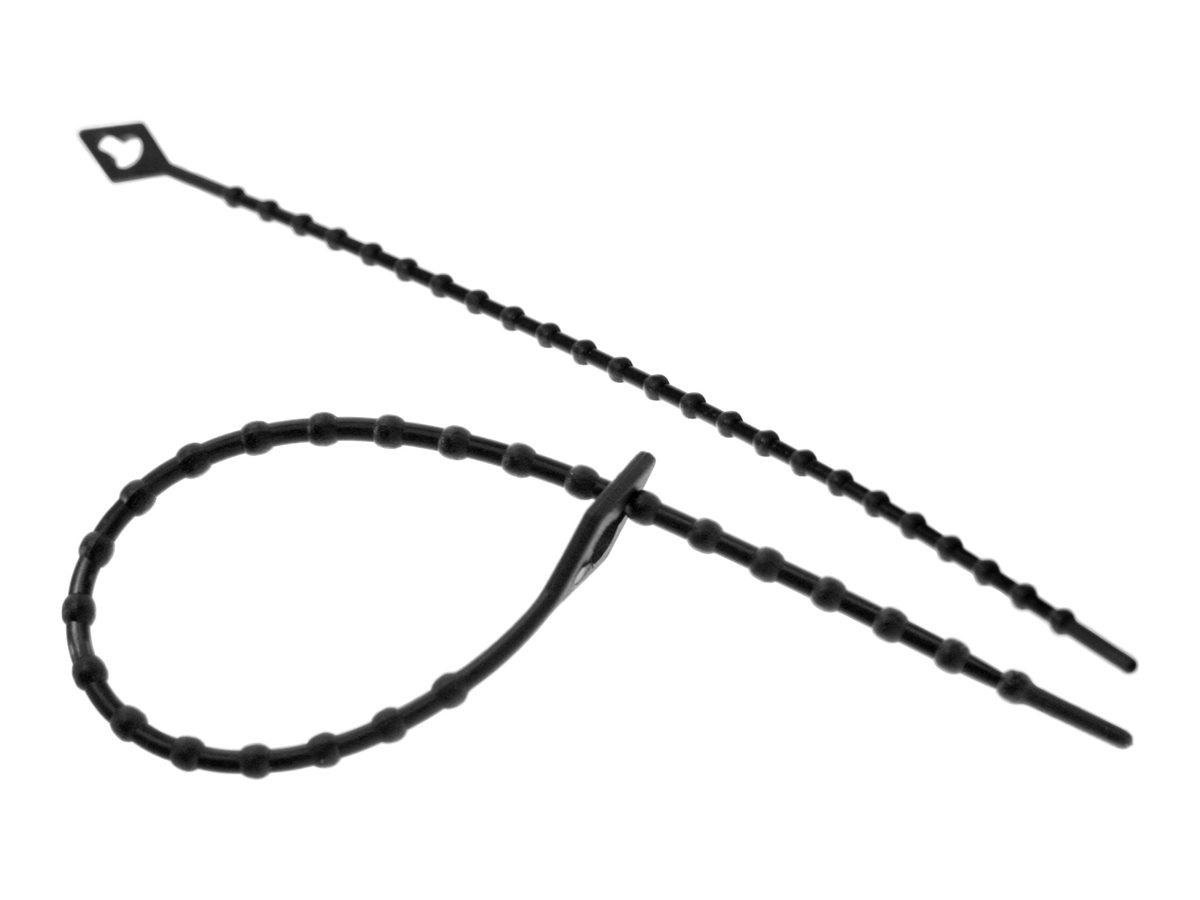 InLine Kabelbinder Kugelbinder schwarz - Länge 100mm - 100 Stückmit 100)
