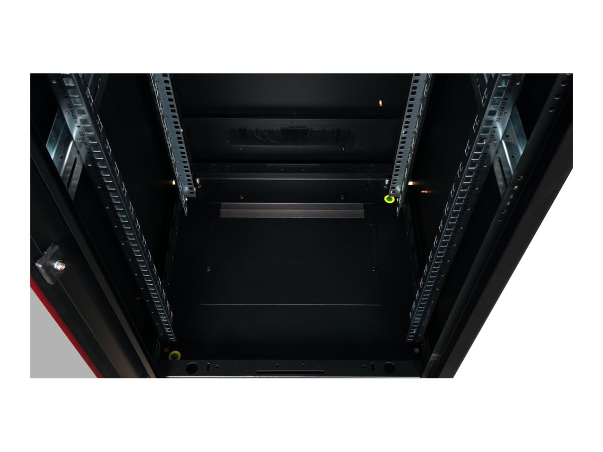 ROLINE Pro - Schrank Netzwerkschrank - mit Glastür, 600 x 600 mm (B x T)RAL 9005 - Jet Black - 36U - 48.3 cm (19")