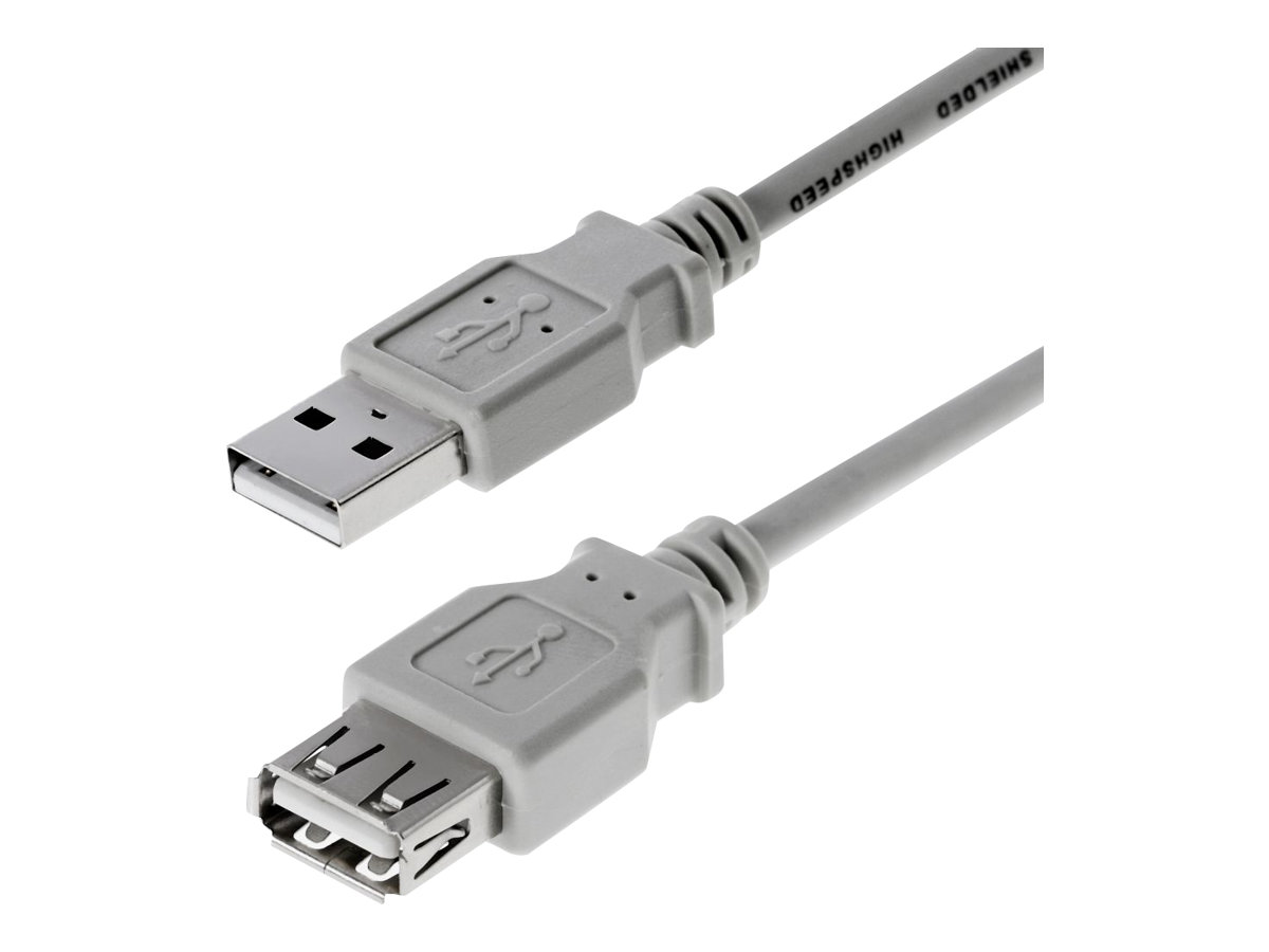 Goobay USB-Verlängerungskabel - USB (W) zu USB (M)1.8 m - Grau