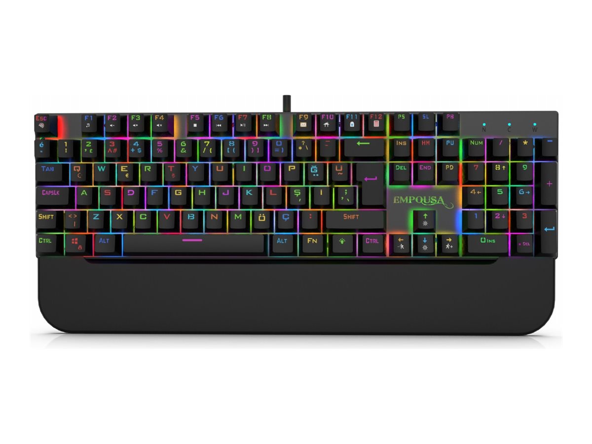 INCA Empousa IKG-443 - Tastatur - full sizeHintergrundbeleuchtung - USB - Türkisch - Tastenschalter: roter Schalter - Box