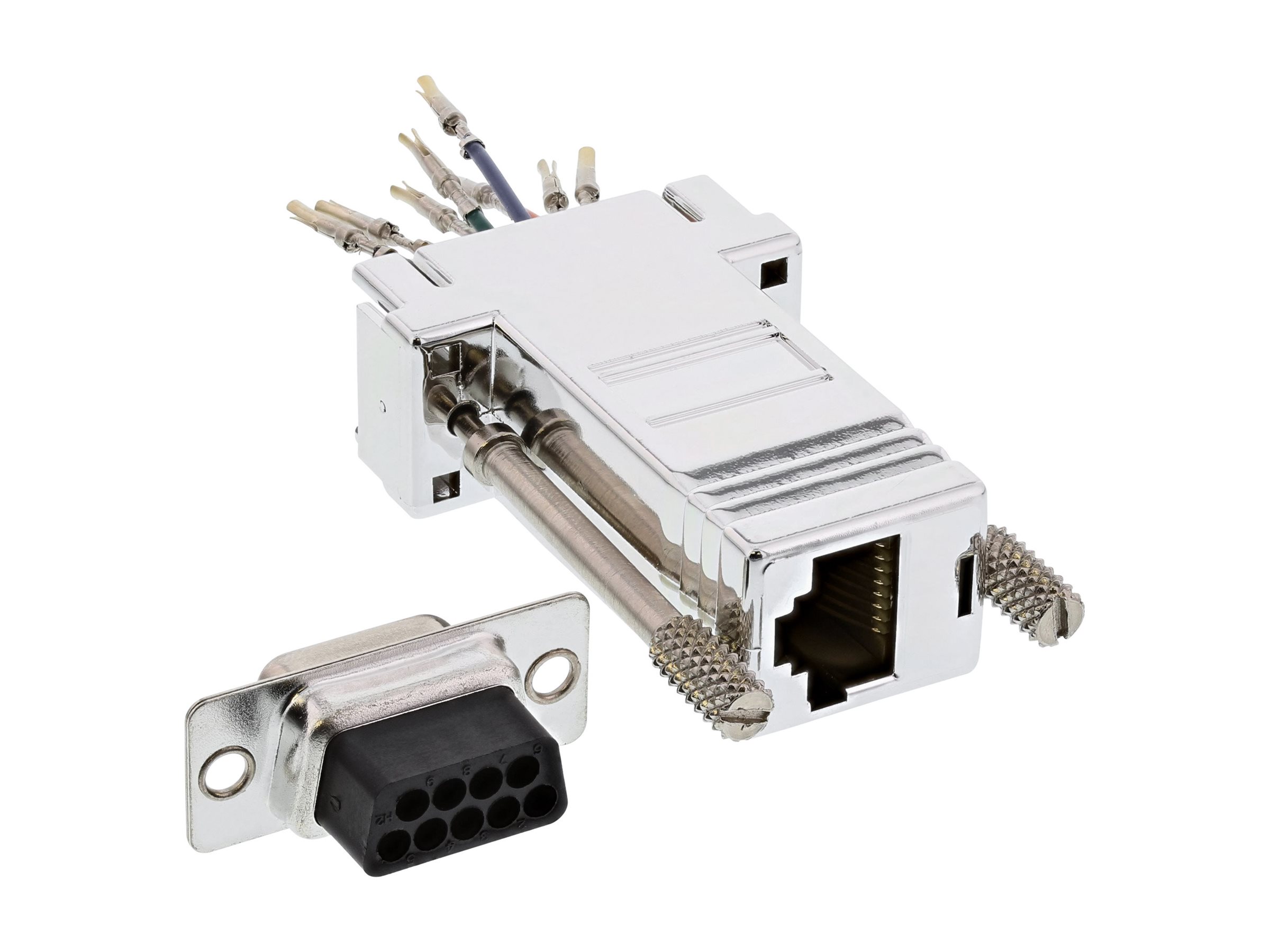 InLine Adapter - 9pol Sub D Buchse an RJ45 Buchse - metallisiertAdapter - 9pol Sub D Buchse an RJ45 Buchse - metallisiert