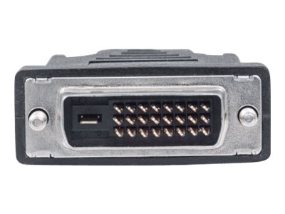 Manhattan HDMI to DVI-D 24+1 Cable, 1.8m, Maleto Male - Black - Dual Link - Compatible with DVD-D -  - Polybag - Adapterkabel - Dual Link - HDMI männlich zu DVI-D männlich - 1.8 m - abgeschirmt - Schw