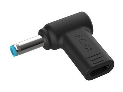 Conceptronic Netzteil - USB-C (W) zu Gleichstromstecker 4,5 x 3,0 mm (M)gewinkelt - DC 18 - 20 V - 5 A - Power Delivery 3.0 Unterstützung - USB-Stromversorgung (100 W) - Schwarz