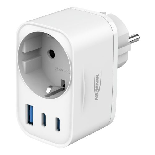 Ansmann HS330, Drinnen, AC, 5 V, WeißUSB-Ladegerät Home Socket HS330 - 3 A - 30 W - 3 Port
