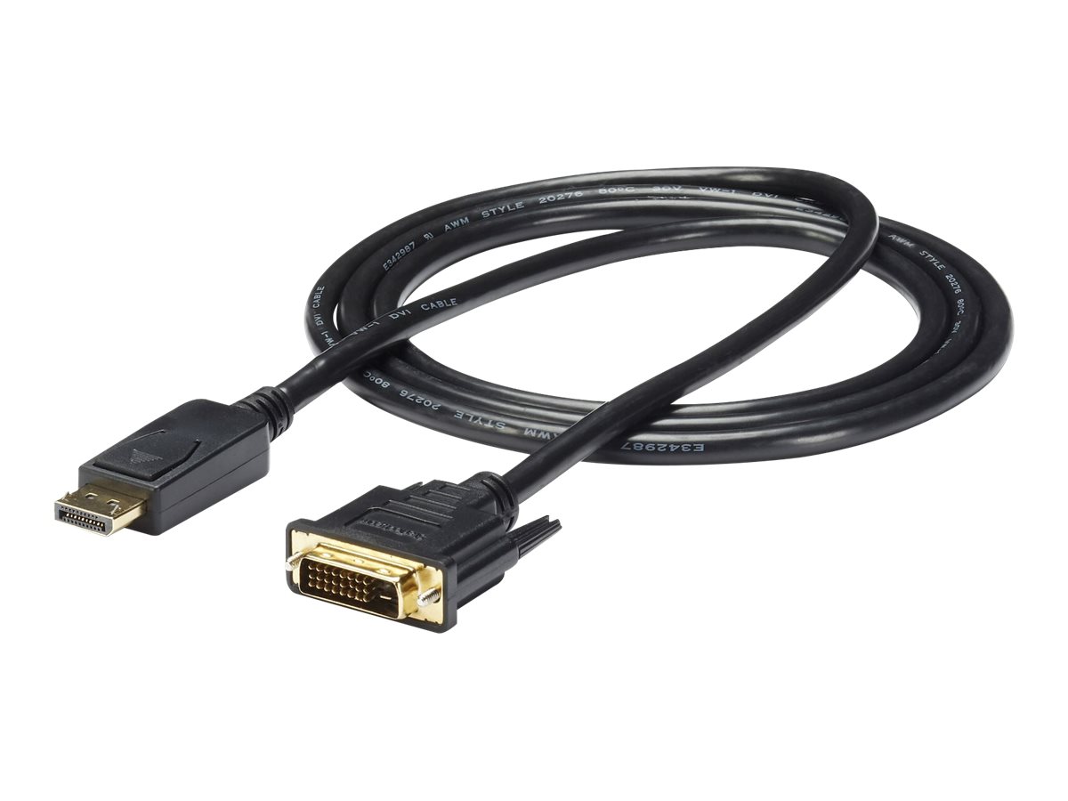 StarTech.com StarTech DisplayPort to DVI Cable - 6ft / 2m - 1920 x 1200 - M/M – DP to DVI Adapter Cable – Passive DisplayPort Monitor Cable (DP2DVI2MM6)Adapterkabel - DVI-D (M) zu DisplayPort (M) - 1.