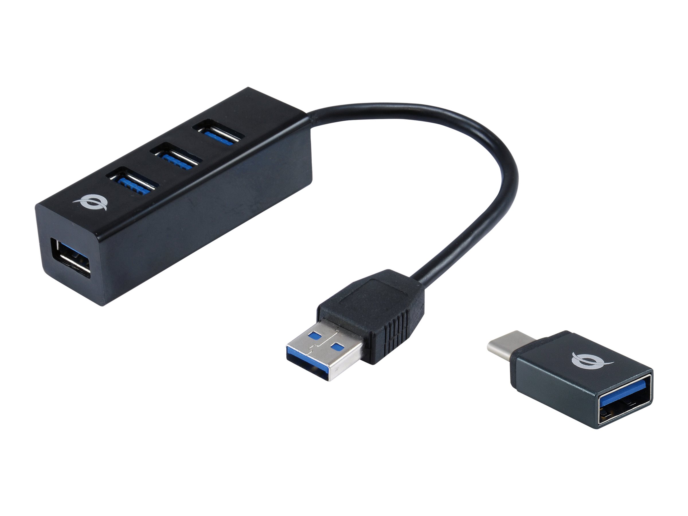 Conceptronic HUBBIES TAIL - Hub - 4 x SuperSpeedUSB 3.0 - Desktop