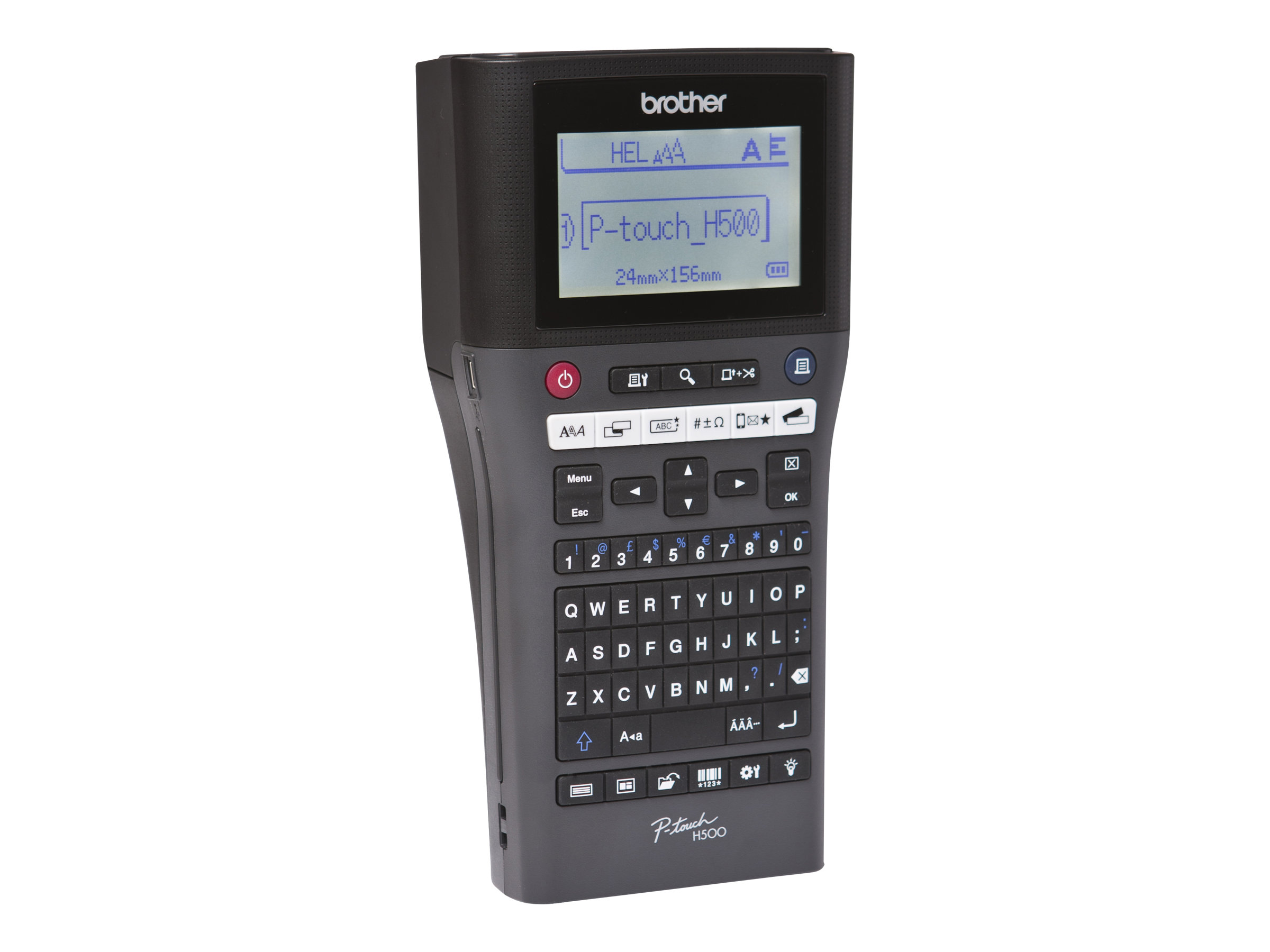 Brother P-Touch PT-H500 - Beschriftungsgerät - s/w - Thermotransfer - Rolle (2,4 cm)180 dpi - bis zu 20 mm/Sek. - USB 2.0 - Cutter - 7-zeiliger Druck