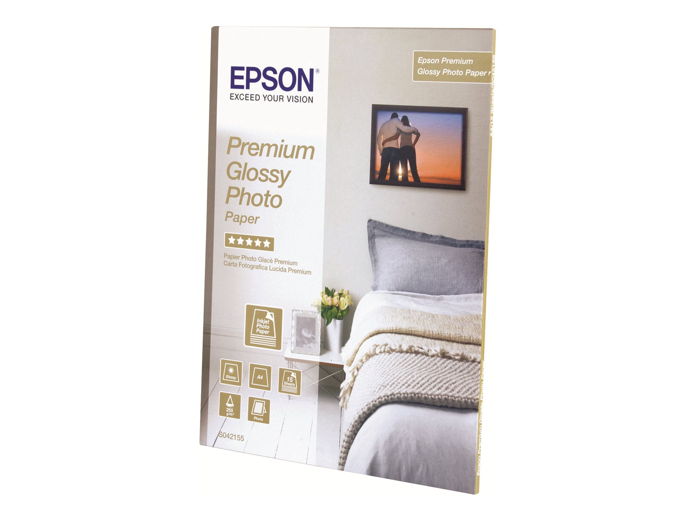 Epson Premium Glossy Photo Paper - Glänzend - A2 (420 x 594 mm)25 Blatt Fotopapier - für SureColor P5000 - SC-P7500 - P900 - P9500 - T2100 - T3100 - T3400 - T3405 - T5100 - T5400 - T5405
