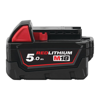 Techtronic Milwaukee M18 B5 - Batterie - Li-Ion - 5 Ahfür Fuel M18 CBLDD-402 - M18 FMCS-502 - M18 ONEFHIWF12 - M18 ONEFHIWP12 - M18 ONEFHPX-0X