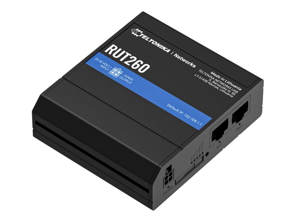 Teltonika RUT260 - Wireless Router - WWAN 2,4GHz - 3G - 4G - an DIN-Schiene montierbar