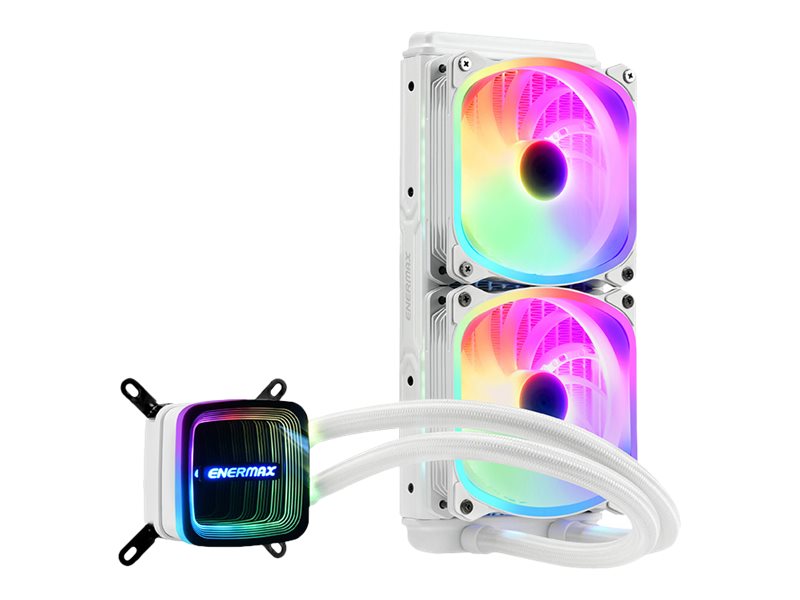 Enermax Aquafusion ADV series ELC-AQFA240-SQA-W - Prozessor-Flüssigkeitskühlsystem - 240 mm cpu-Flüssigkeitskühler - (für: LGA1366, AM3+, LGA2011, FM1, FM2+, LGA2011-3, AM4, LGA2066, LGA1200, LGA1700,