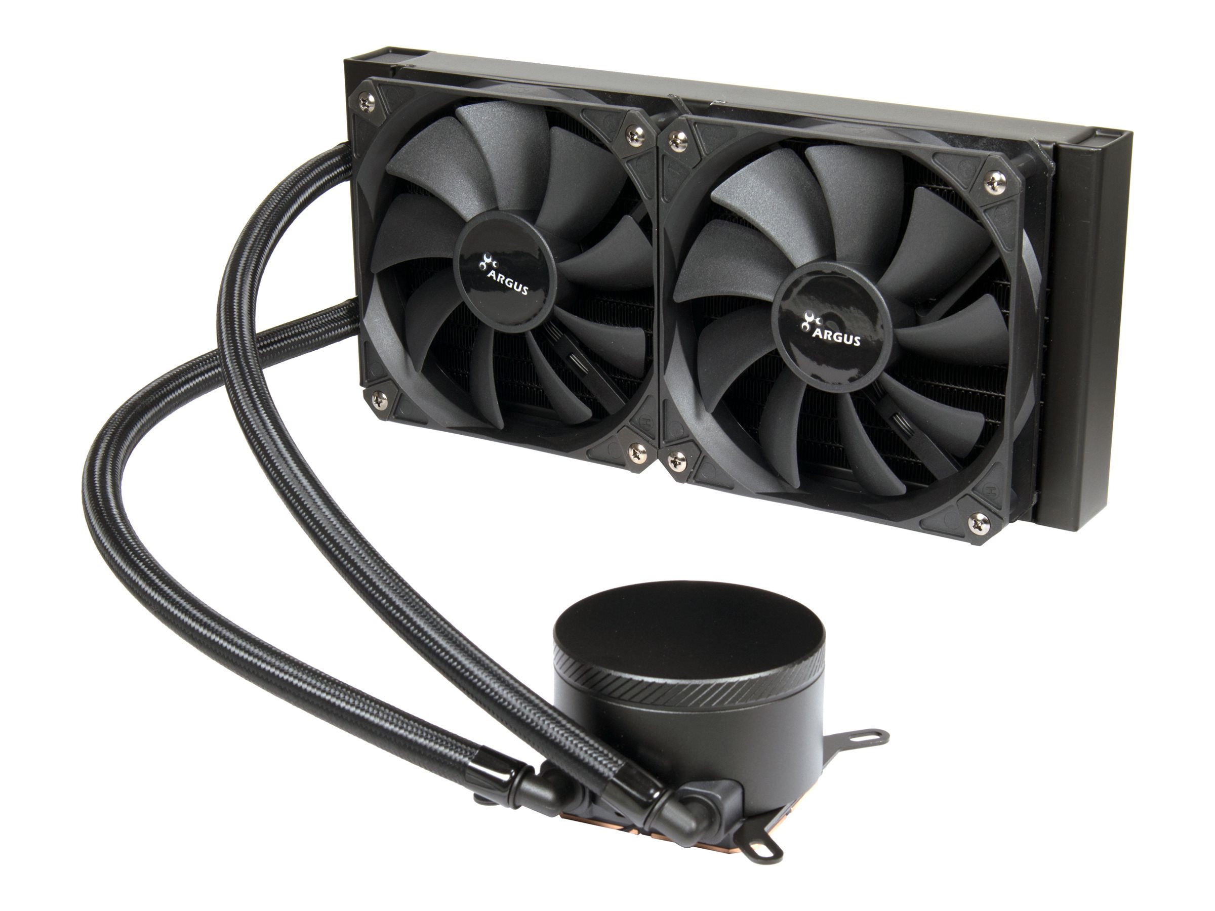 Inter-Tech B-240 - Prozessor-Flüssigkeitskühlsystem - (für: LGA115x Socket, LGA1200, LGA1366, LGA1700, LGA1800 Socket, LGA775, AM3, AM4, AM5)Kupfer - 120 mm