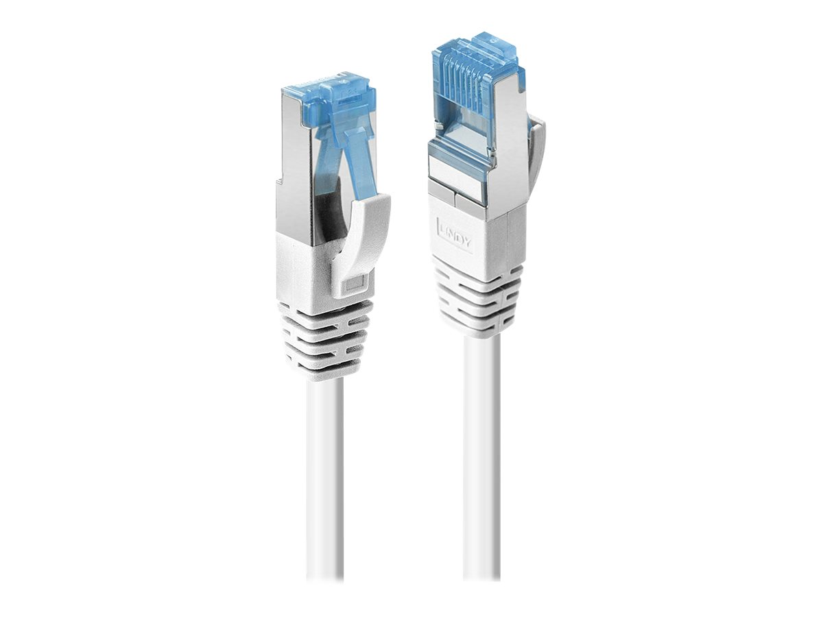 Lindy Patch-Kabel - RJ-45 (M) zu RJ-45 (M)30 m - SFTP - PiMF - CAT 6a - halogenfrei - ohne Haken - weiß