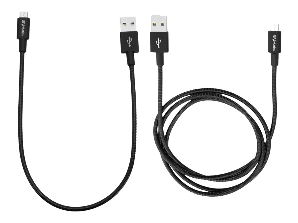 Verbatim Sync and Charge - USB-Kabelsatz - USB (M)zu Micro-USB Typ B (M) - Schwarz
