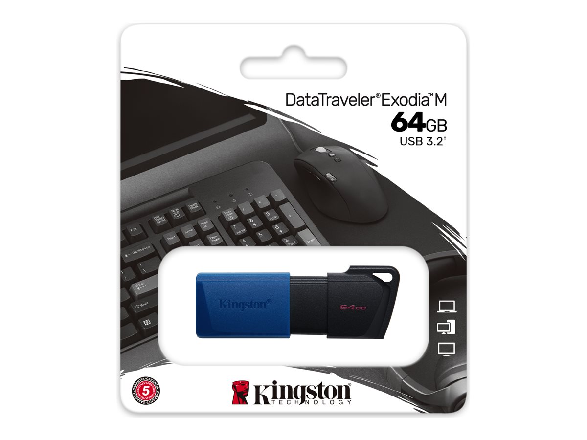 Kingston DataTraveler Exodia M - USB-Flash-Laufwerk64 GB - USB 3.2 Gen 1